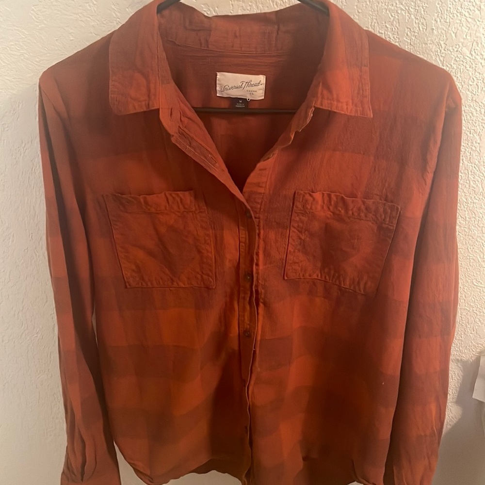 Burnt orange Flannel